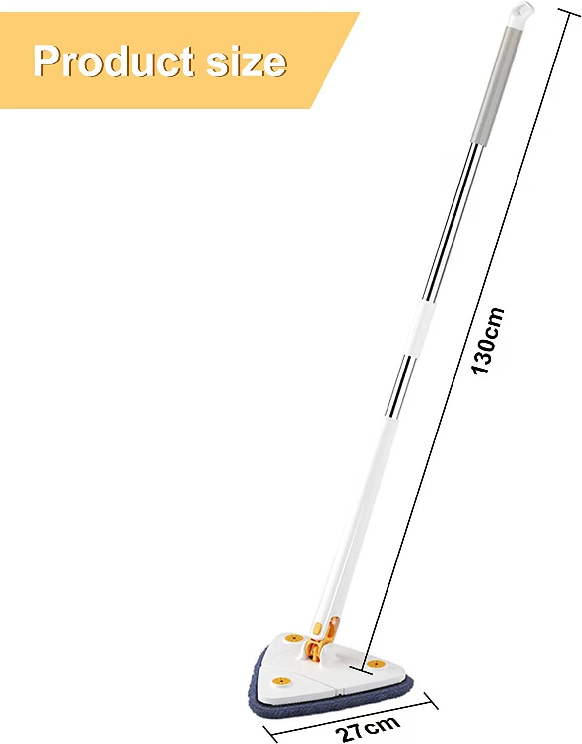 Trapeador Triangular 360 De Microfibra Multiusos Blanco